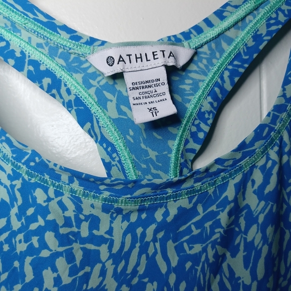 Athleta Blue and Green Relaxed Tank Top - Picture 5 of 8